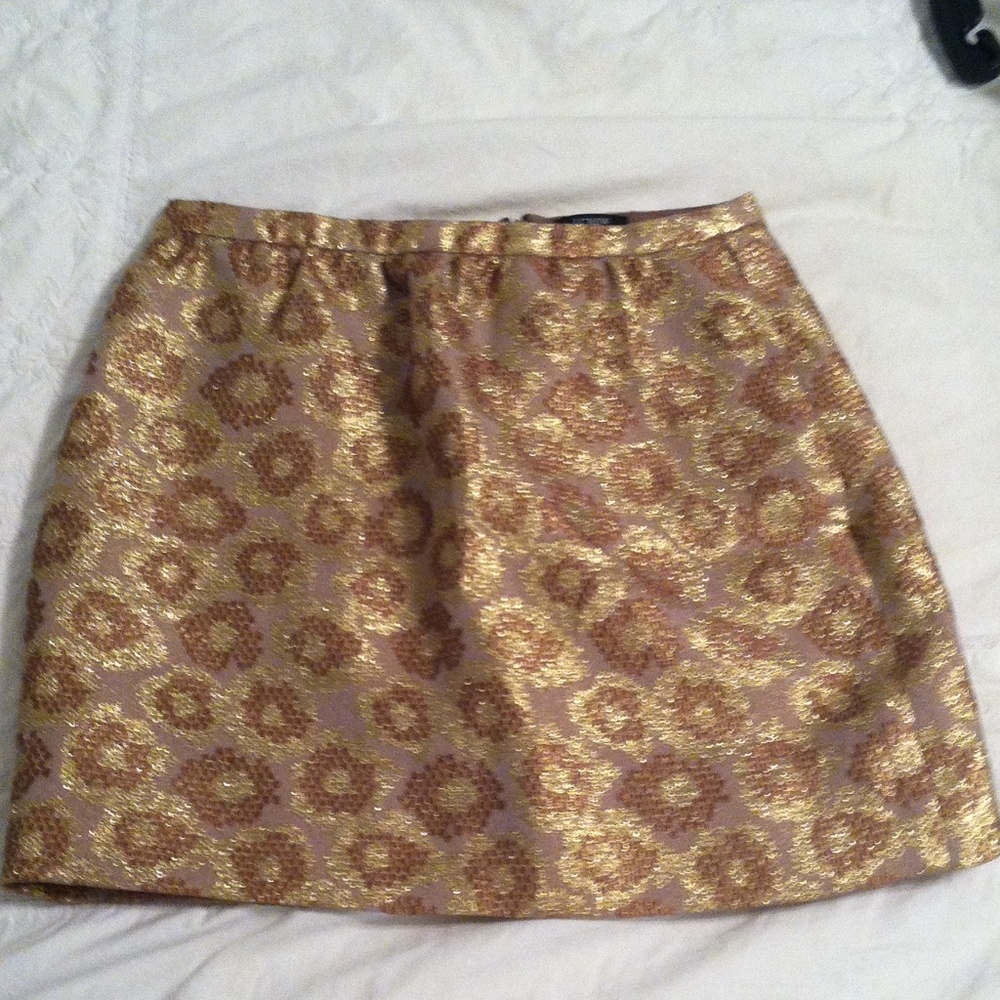 J. Crew Gold Skirt Size 0